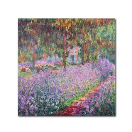 Trademark Fine Art Claude Monet 'The Artist's Garden at Giverny' Canvas Art, 24x24 BL01178-C2424GG